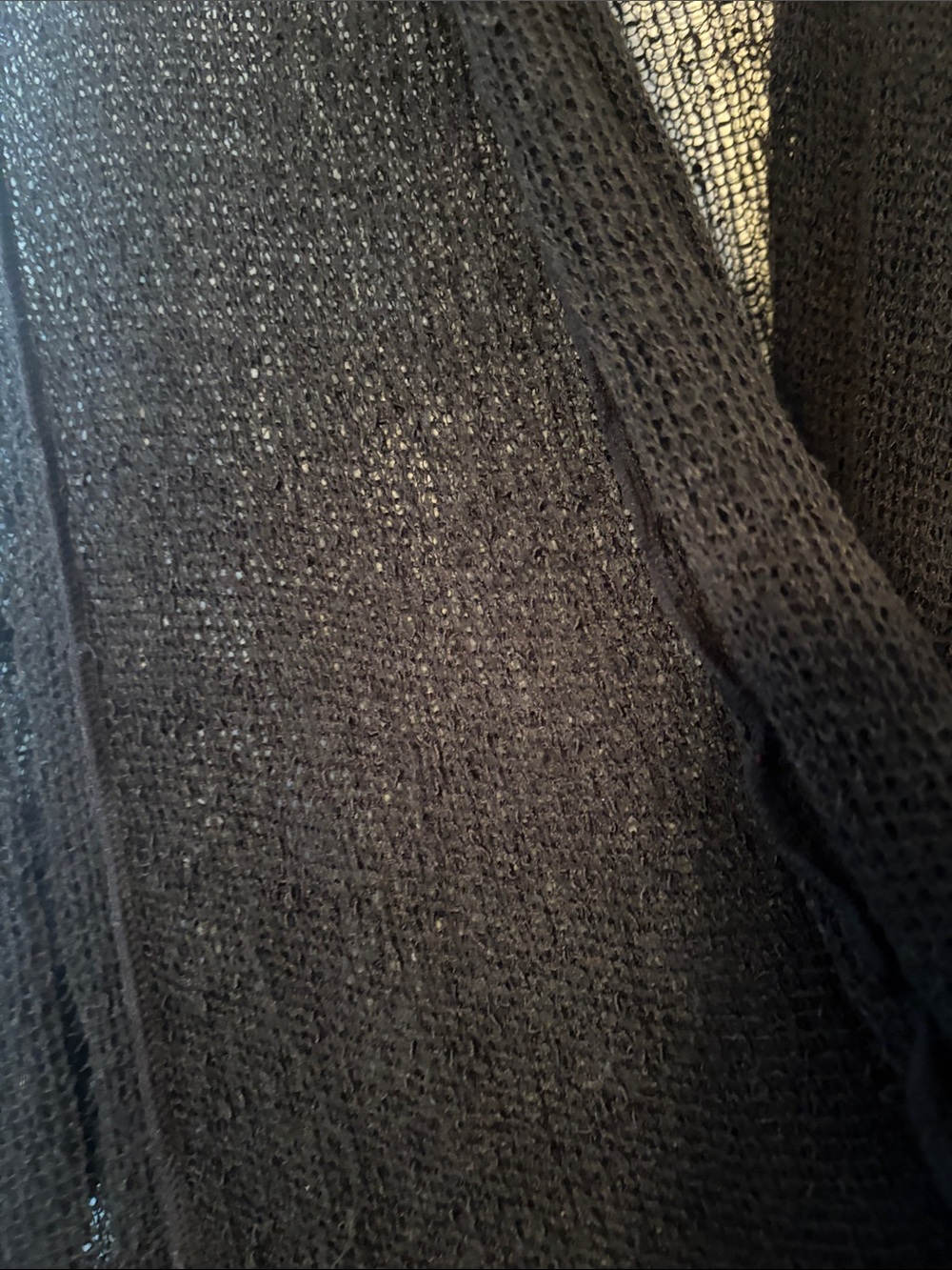 Lightweight Sheer lightweight Black Open-Front Women's Cardigan - Picture 4 of 6